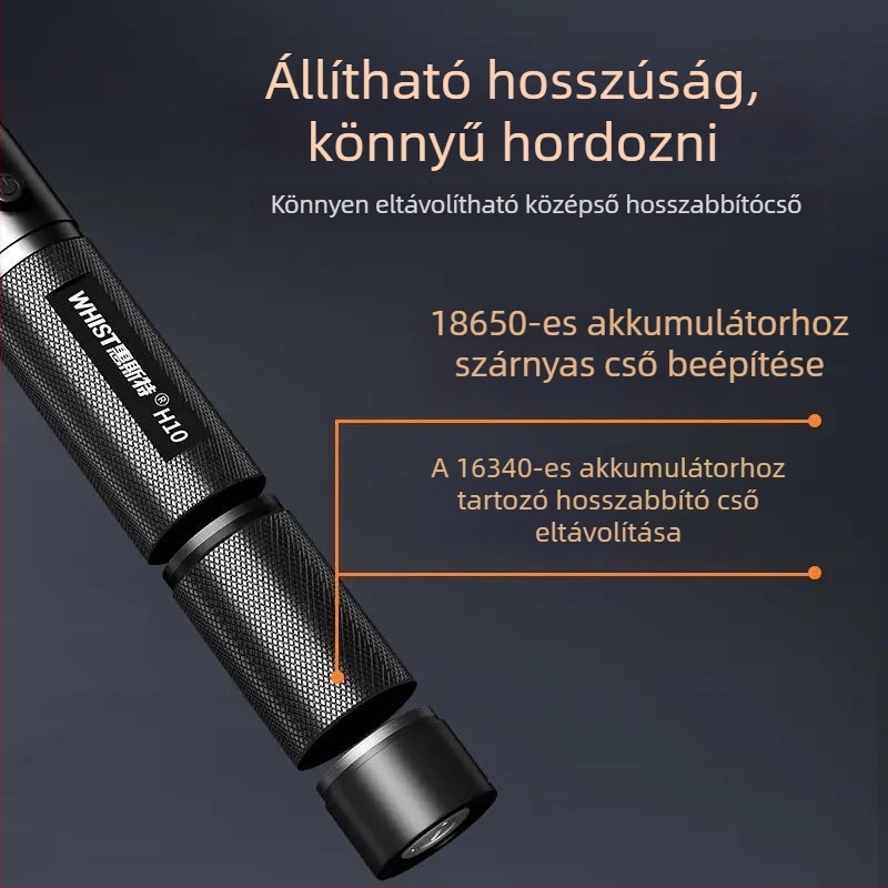 Huister H10 lézer pointer, 532 nm, akkumulátor 18650/16340