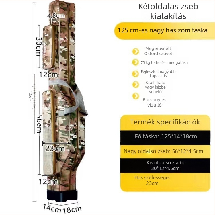 Tengeri horgász táska MEILUOLIN | Vászon, vízálló, csalit, damilt, bot és orsó tárolására (Anyag: Vászon; Vízállóság: Igen; Funkciók: Csali, damil, bot és orsó tárolására)