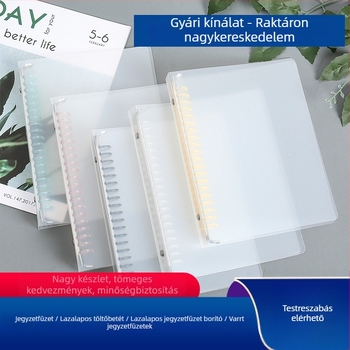 Leválasztható PVC borító B5-ös noteszhez, oldalas, pasztell macaron színek