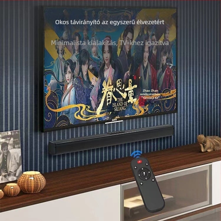 Soundbar projektorral otthoni mozihoz | Bluetooth 5.0, 30-60W, 100Hz-20kHz, USB interfész, 32GB tárhely