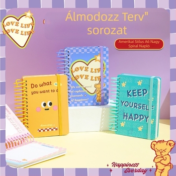 Spirálkötésű jegyzetfüzet, Dream plan sorozat, 120 oldal, 100 g/m² papír, testreszabás elérhető
