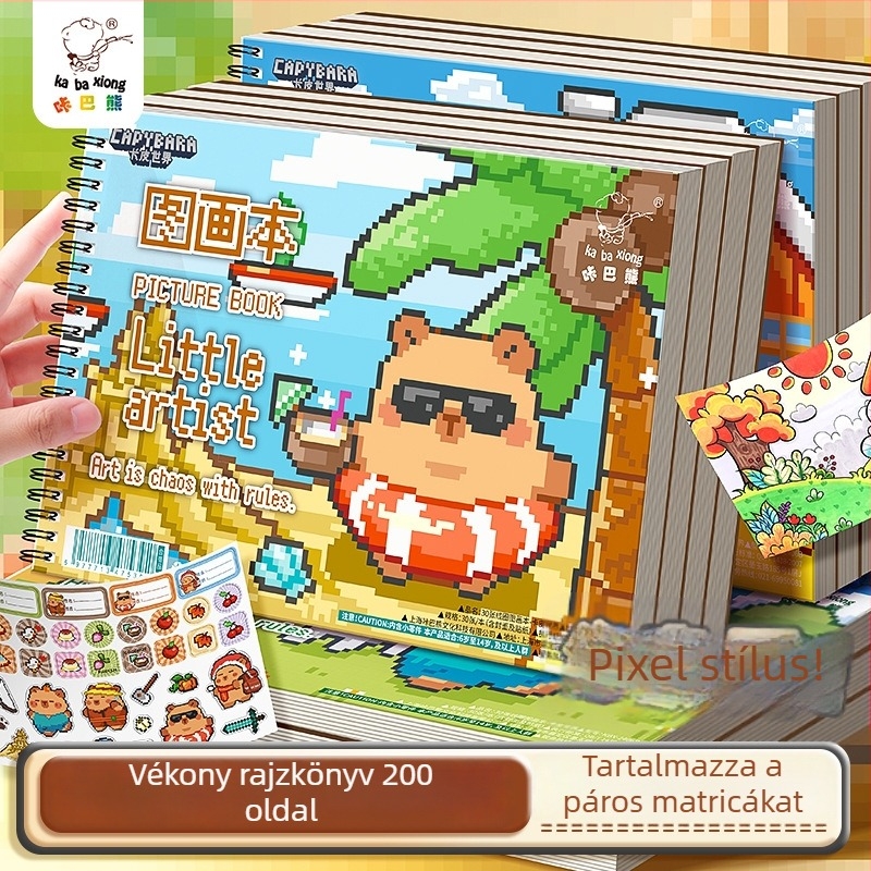 Spirálos rajzfüzet Cartoon Bear Kbx-2406, 50 oldal, 80 g/m² papír, Picture book sorozat