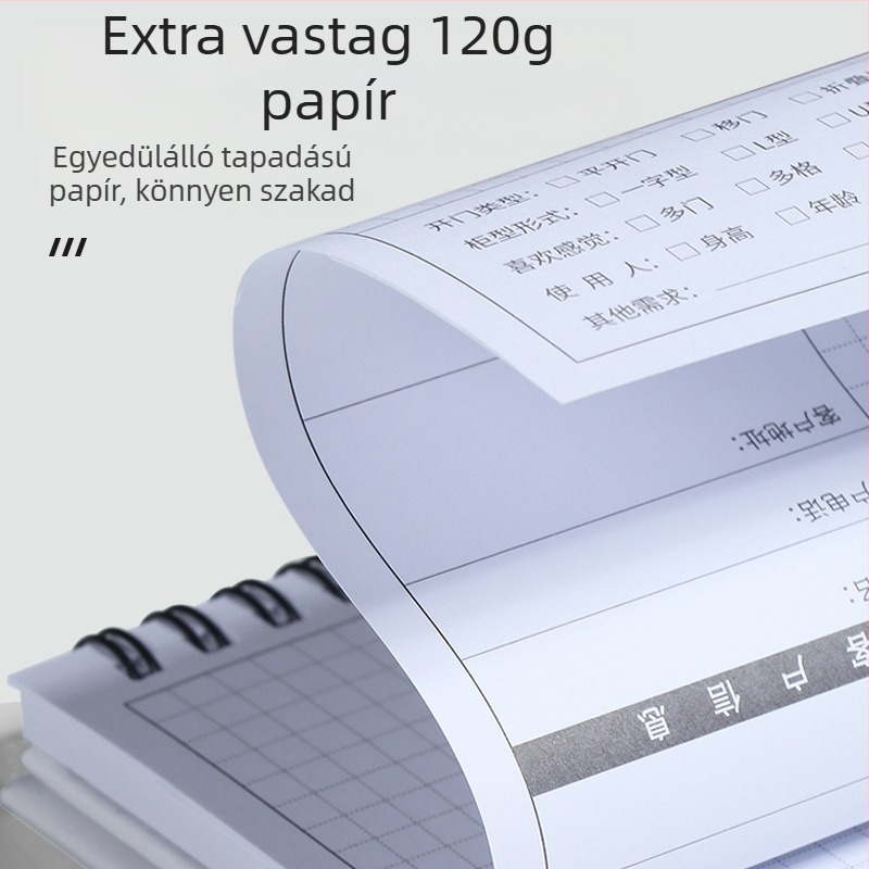 Belsőépítészeti tervezéshez mérőfüzet — Wen Zhe, modell 20230330 • 80 oldal • Nevin Paper Weight: 120 • Testreszabás: Igen