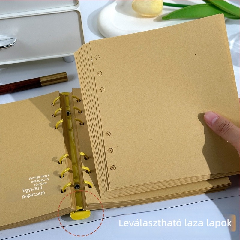 Égzetfüzet PVC borítóval, gyűrűs kötés, dupla offset papír, 80 g/m², kreatív stílus