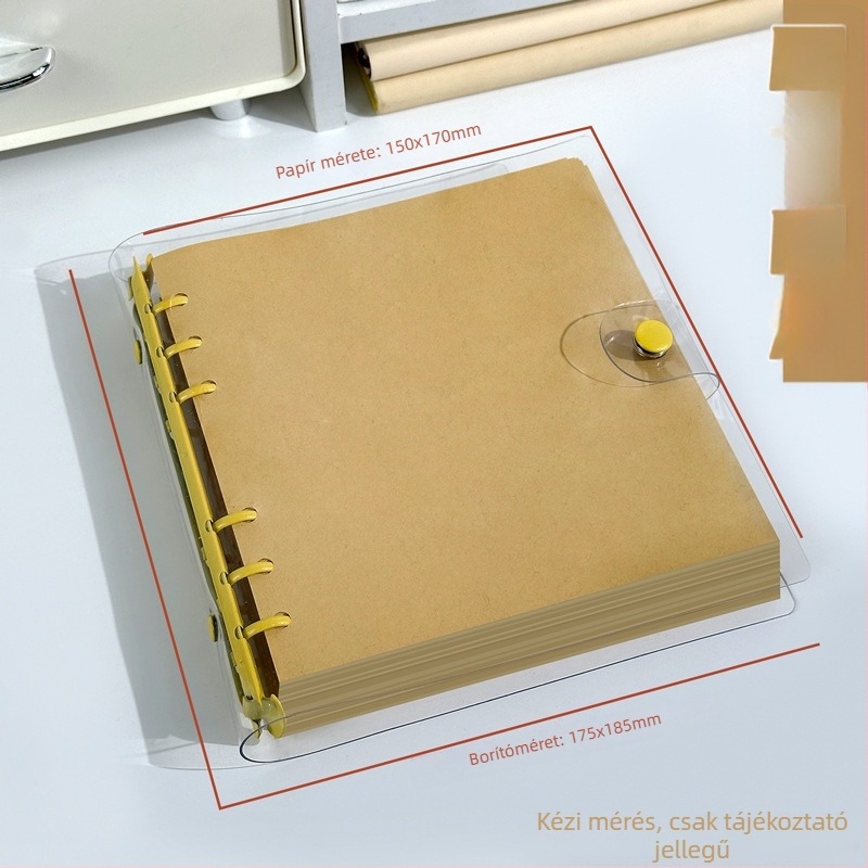 Égzetfüzet PVC borítóval, gyűrűs kötés, dupla offset papír, 80 g/m², kreatív stílus