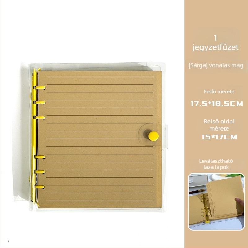Égzetfüzet PVC borítóval, gyűrűs kötés, dupla offset papír, 80 g/m², kreatív stílus