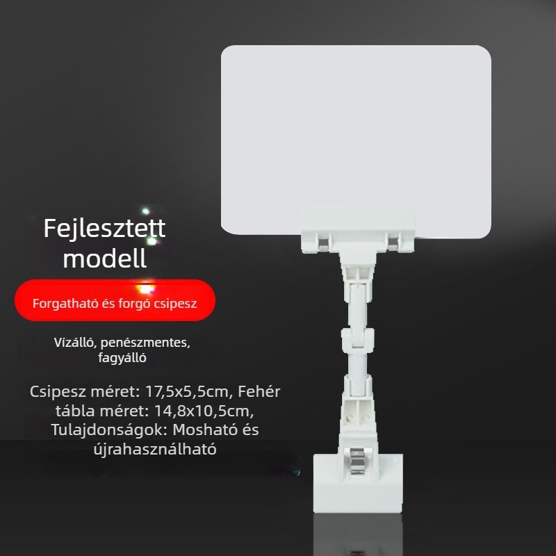 PVC árcédulás tábla friss zöldségekhez, vízálló és törölhető (kézzel írt ár)