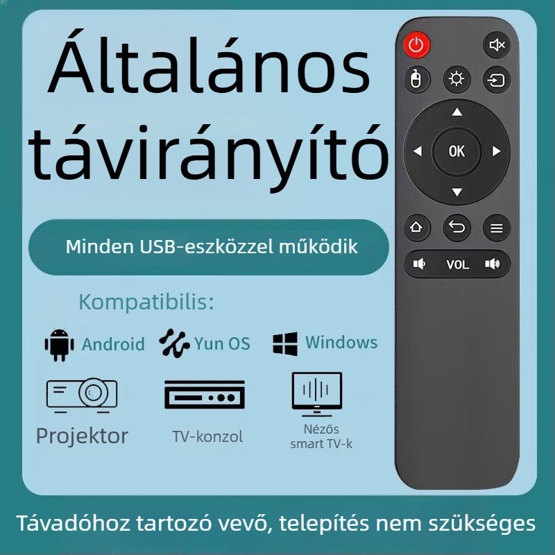 xyc 2.4G univerzális projektor távirányító, 10 m hatótávolság, TV-kompatibilis