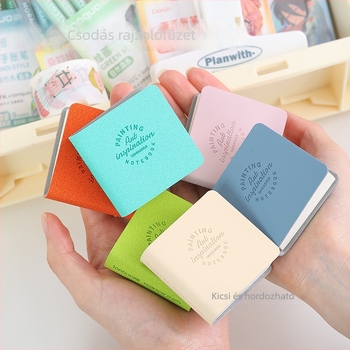 Notebook languo — mini üres rajzfüzet PU fedéllel, varrott kötés, 200 gsm cellulóz alapú papír