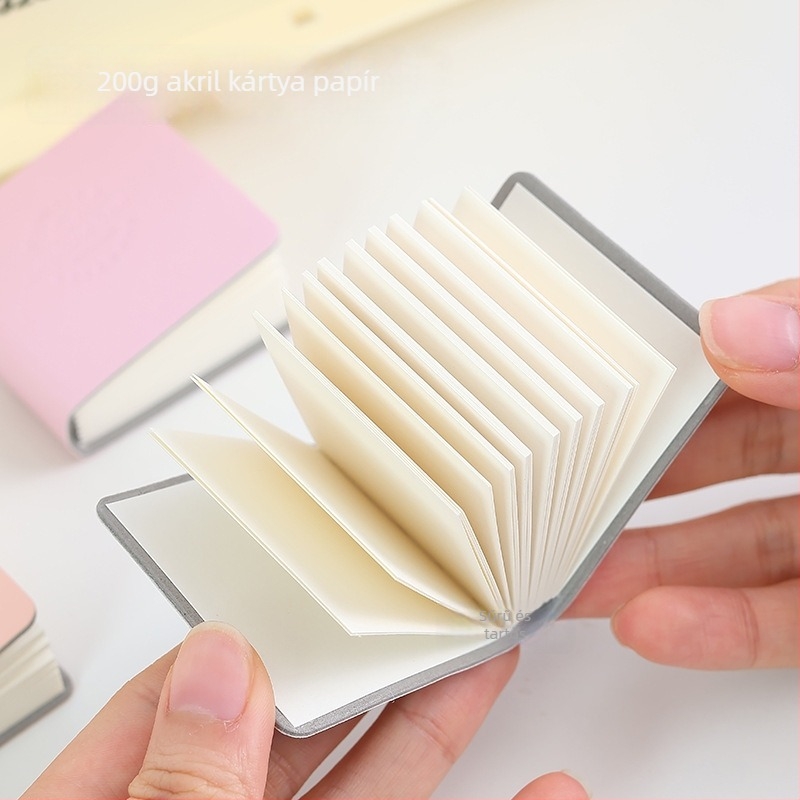 Notebook languo — mini üres rajzfüzet PU fedéllel, varrott kötés, 200 gsm cellulóz alapú papír
