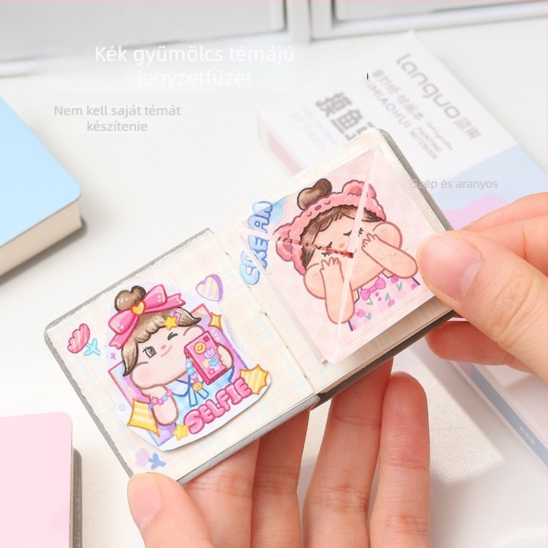 Notebook languo — mini üres rajzfüzet PU fedéllel, varrott kötés, 200 gsm cellulóz alapú papír