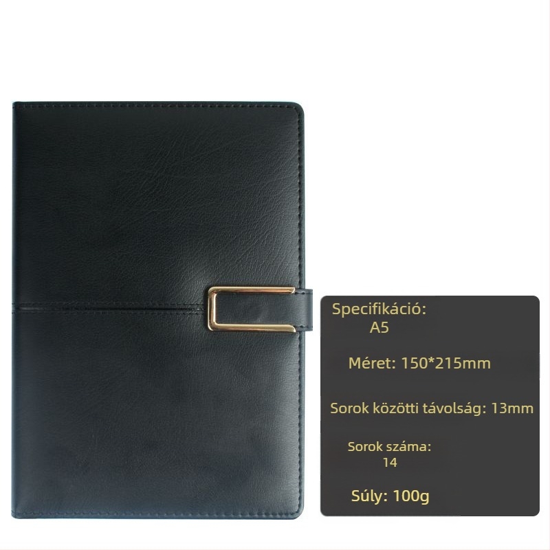 Xitong notesz mágneszáras, 96 oldal, 1,3 cm rács, 40 g papír, laza lapok