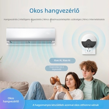 Univerzális távvezérlő hangvezérléssel IR/RF készülékekhez – USB csatlakozó, legfeljebb 10 m hatótávolság, éjjeli fény