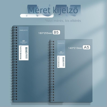 Spirálisan kötött notesz, 60 vonalas oldal