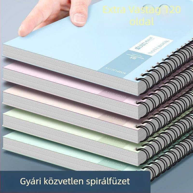 Spirálisan kötött notesz, 60 vonalas oldal