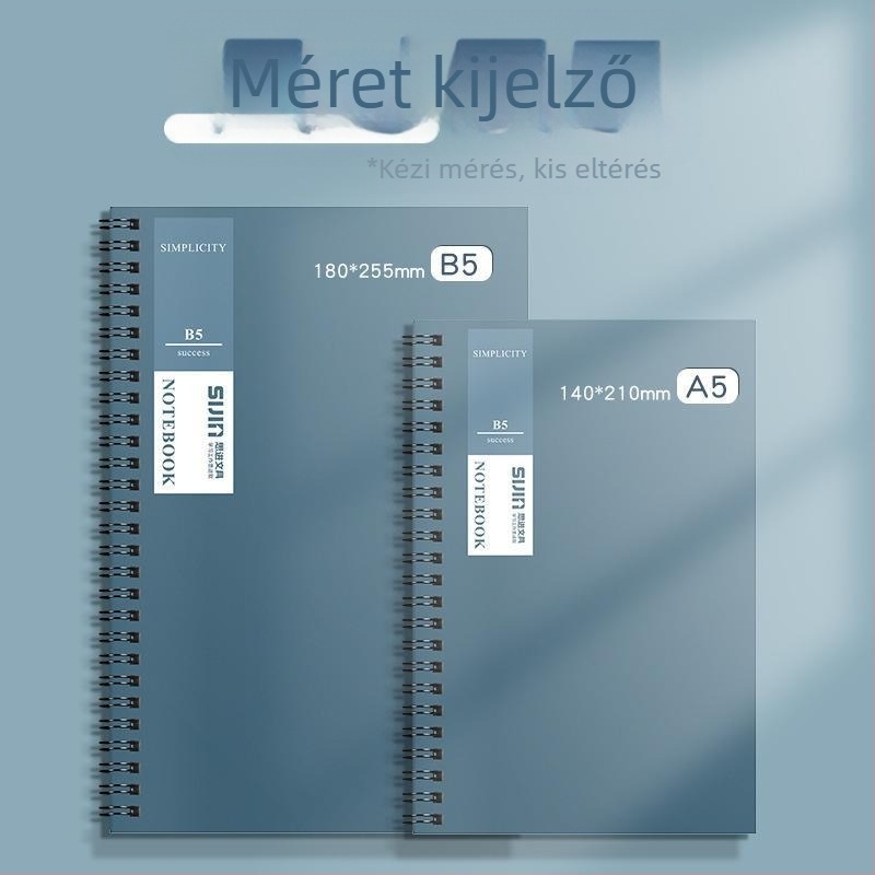 Spirálisan kötött notesz, 60 vonalas oldal