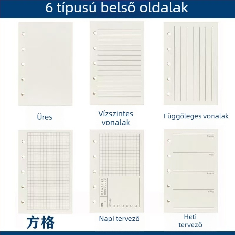 Jegyzetfüzet laza kötésű, PU borítás, cellulóz alapú papír, 1–50 oldal, Stílus 11408890