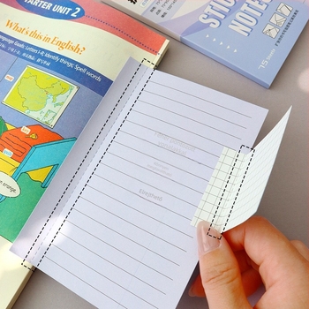 Kreatív ragasztós jegyzetek diákoknak — bővíthető, nem zavaró ragasztó, 75 lapos füzet, márka Advantages bear, IP jóváhagyás: Nem