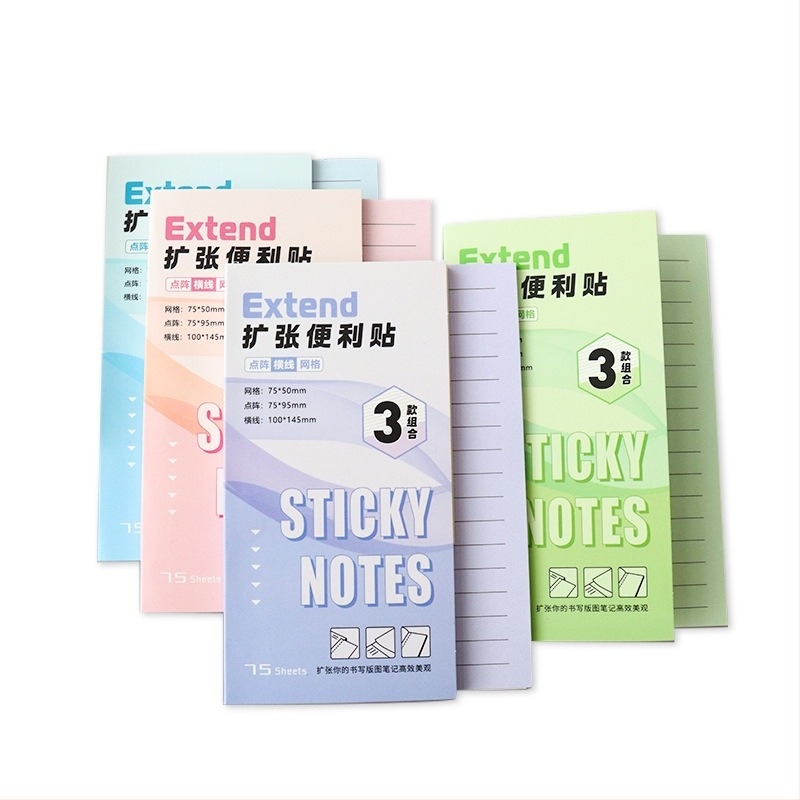 Kreatív ragasztós jegyzetek diákoknak — bővíthető, nem zavaró ragasztó, 75 lapos füzet, márka Advantages bear, IP jóváhagyás: Nem