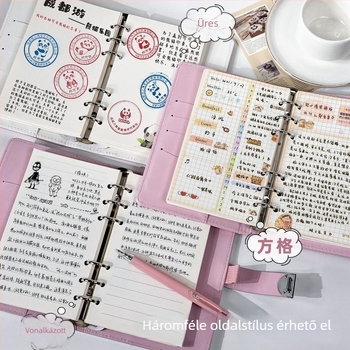 A6 leválasztható jelszavas jegyzetfüzet a magánélet védelméért, hordozható, japán stílusú kötés, 75 g cellulóz papír, 1–50 oldal