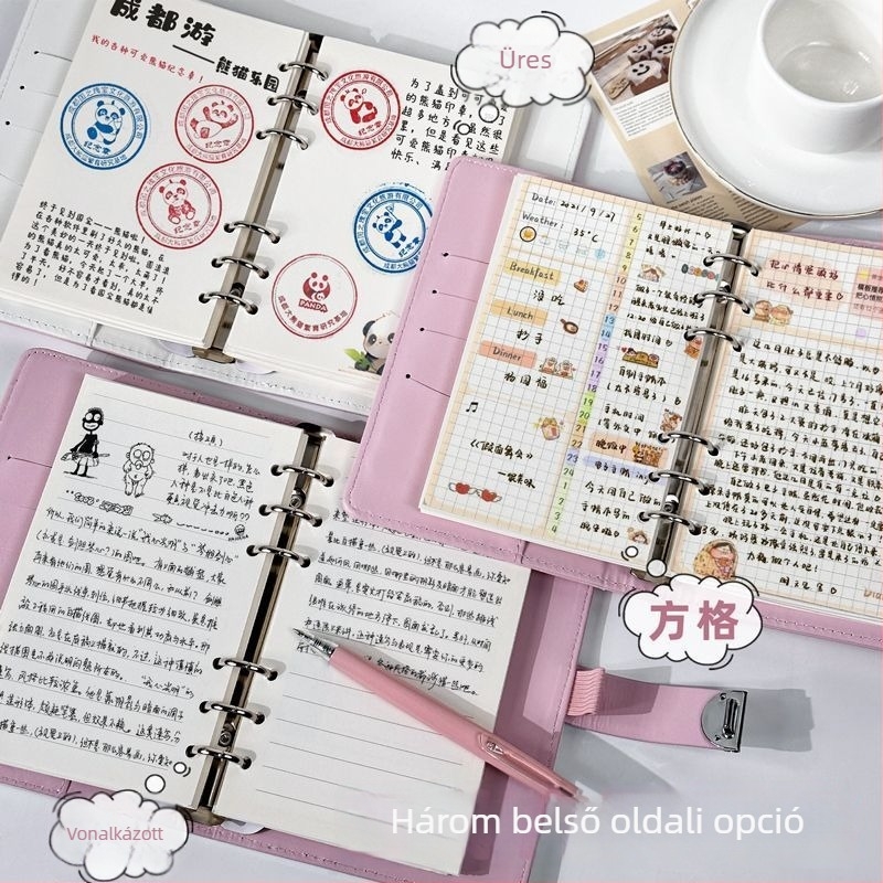 A6 leválasztható jelszavas jegyzetfüzet a magánélet védelméért, hordozható, japán stílusú kötés, 75 g cellulóz papír, 1–50 oldal