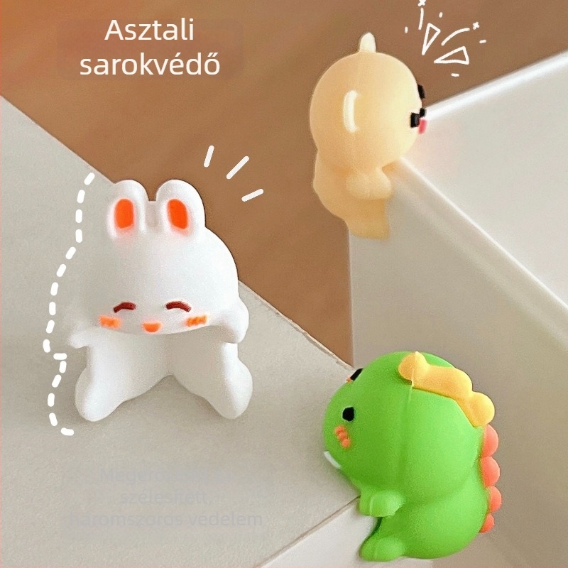 Babák számára asztal sarokvédő - derékszögű, lágy él, rajzfilmszerű dizájn