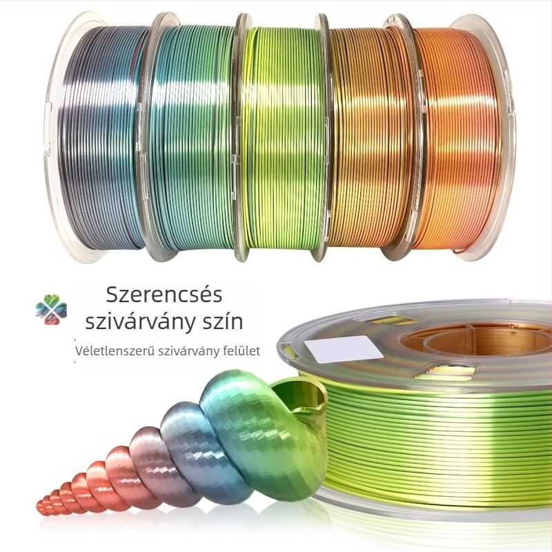 PLA selyemhatású filament 3D nyomtatáshoz - 1 kg, 0,01 mm pontosság, kompatibilis FDM nyomtatóval