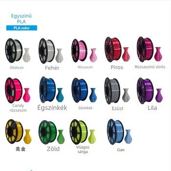 PLA selyemfilament 3D nyomtatókhoz, kerek keresztmetszet, 330 m hossz, nagy szilárdság
