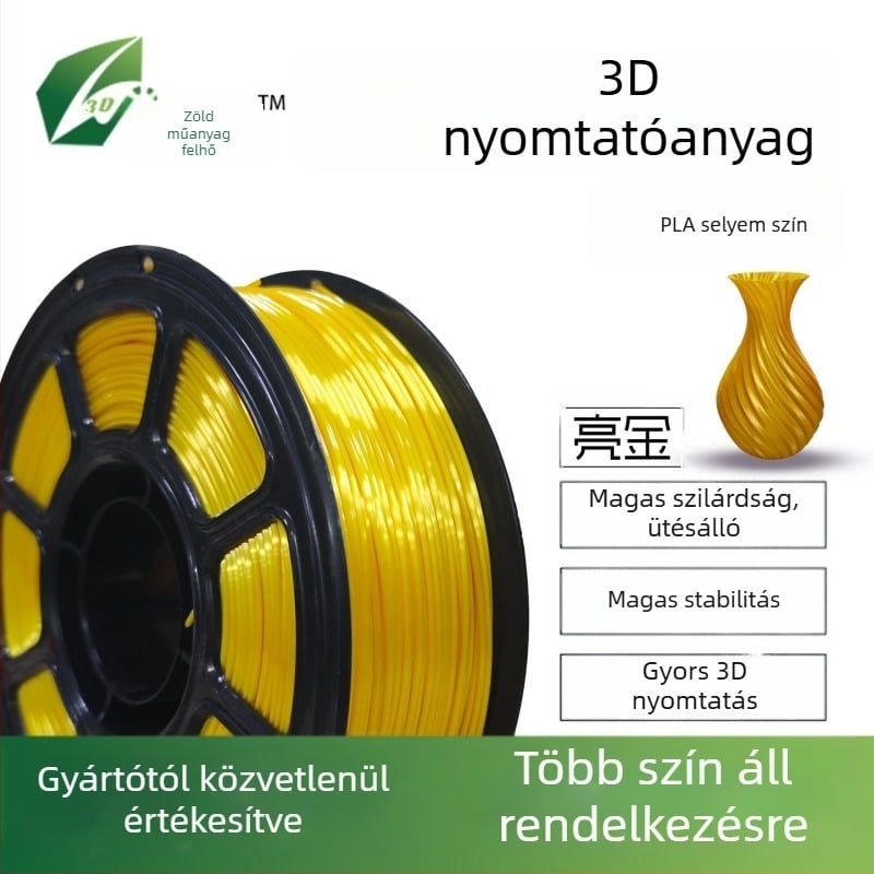 PLA selyemfilament 3D nyomtatókhoz, kerek keresztmetszet, 330 m hossz, nagy szilárdság