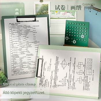 Függőleges A4 dokumentumtartó klipszes táblához, modell 1, klipszméret 1, általános papírméret