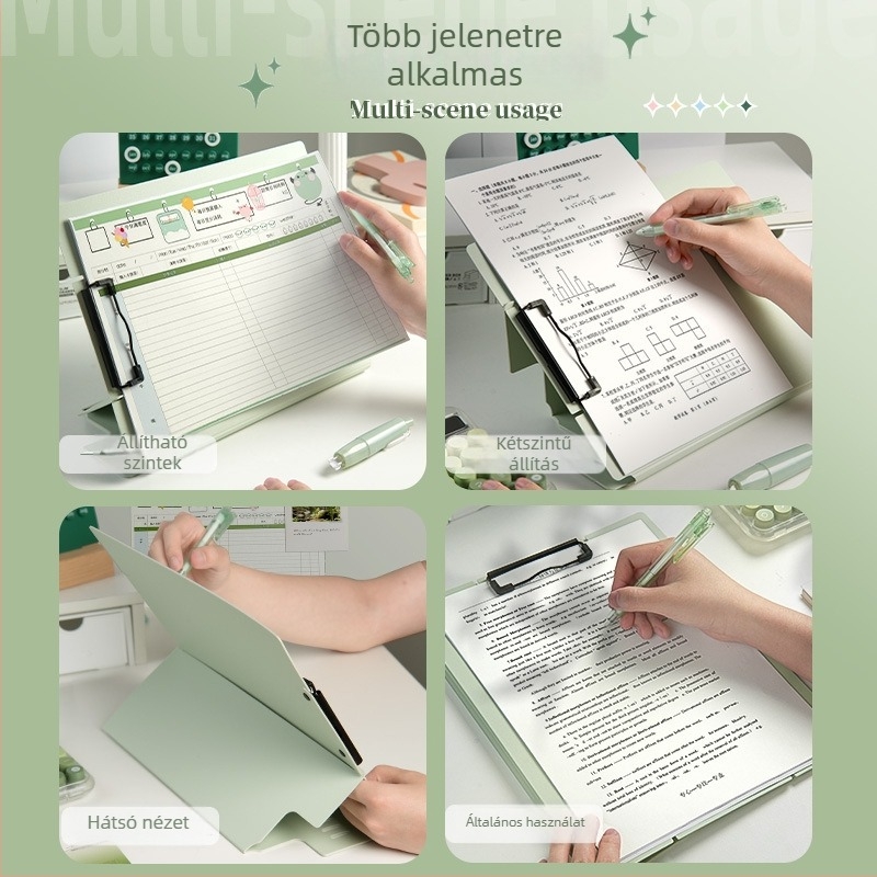 Függőleges A4 dokumentumtartó klipszes táblához, modell 1, klipszméret 1, általános papírméret