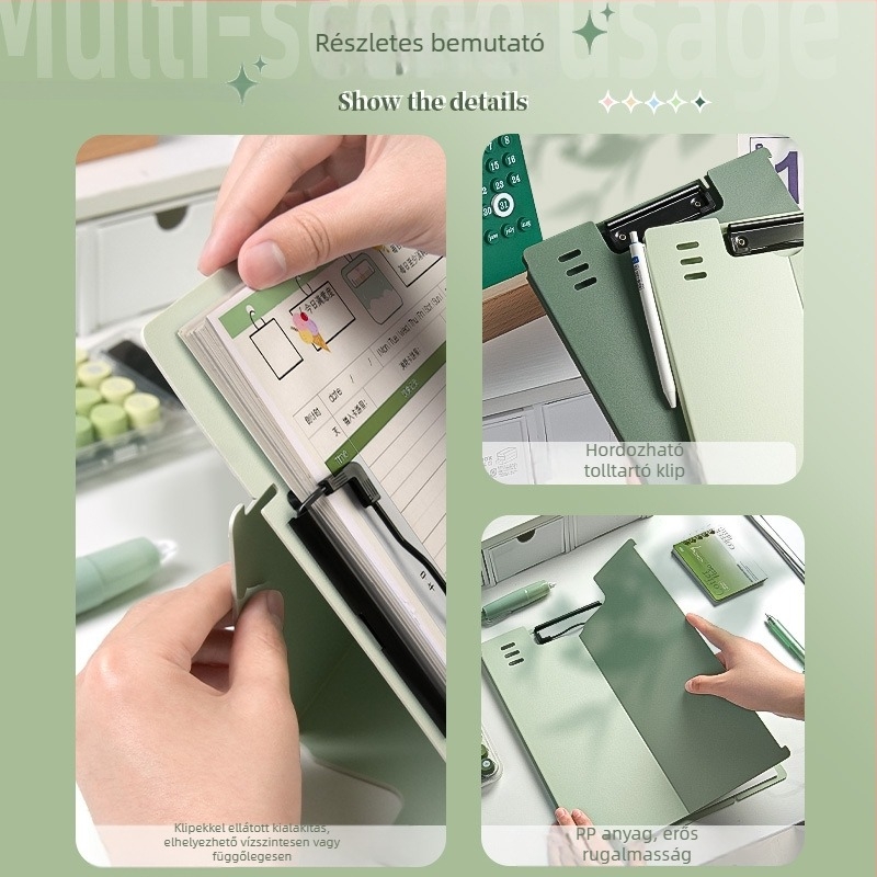 Függőleges A4 dokumentumtartó klipszes táblához, modell 1, klipszméret 1, általános papírméret