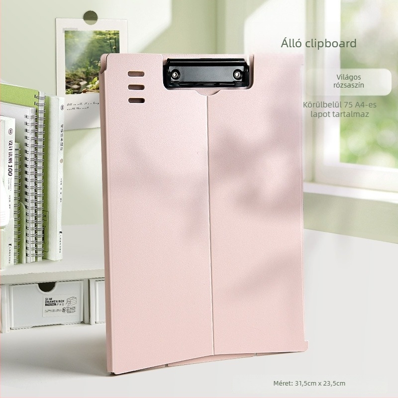 Függőleges A4 dokumentumtartó klipszes táblához, modell 1, klipszméret 1, általános papírméret