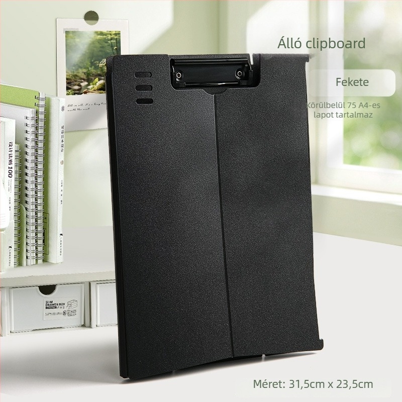 Függőleges A4 dokumentumtartó klipszes táblához, modell 1, klipszméret 1, általános papírméret