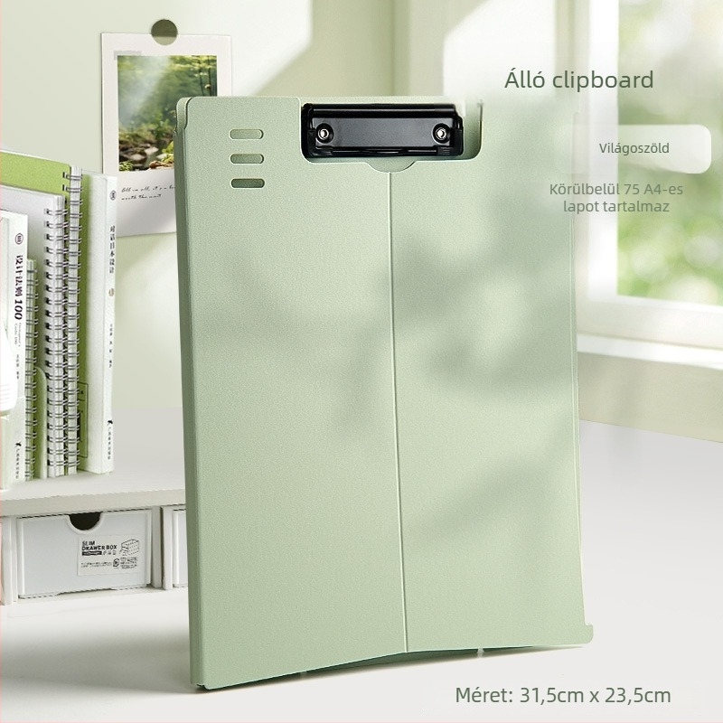 Függőleges A4 dokumentumtartó klipszes táblához, modell 1, klipszméret 1, általános papírméret