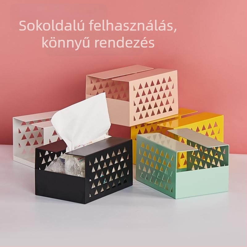 Konyhai papírtörlő doboz mágneses vonzással a hűtőre - falra szerelhető vagy asztali papírtartó, 18L kapacitás