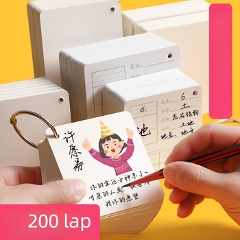 Kaba Bear üres szó kártyák kartonból angol íráshoz, 300G jegyzet-doboz, téglafal-stílusú papír