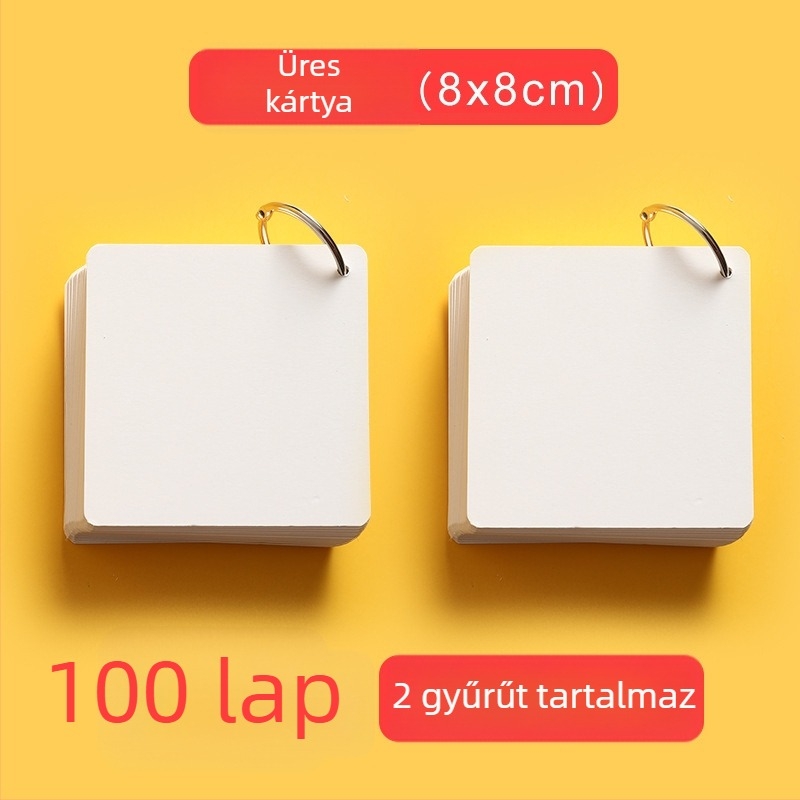 Kaba Bear üres szó kártyák kartonból angol íráshoz, 300G jegyzet-doboz, téglafal-stílusú papír