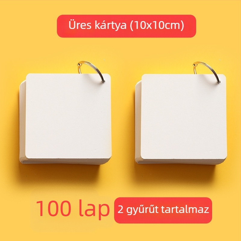Kaba Bear üres szó kártyák kartonból angol íráshoz, 300G jegyzet-doboz, téglafal-stílusú papír