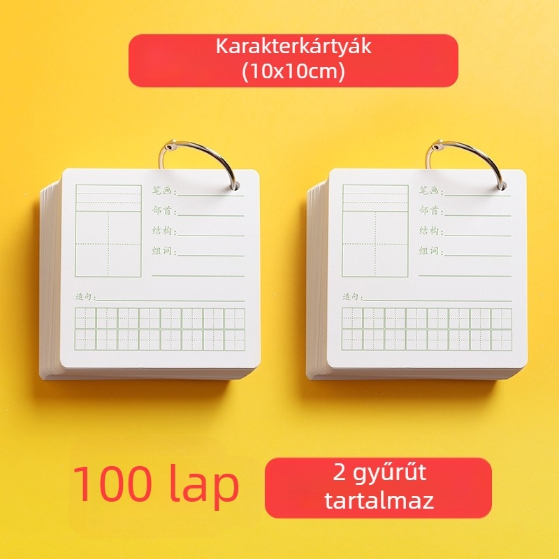Kaba Bear üres szó kártyák kartonból angol íráshoz, 300G jegyzet-doboz, téglafal-stílusú papír