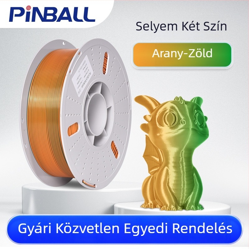 PLA selyem filament 3D nyomtatáshoz, kör keresztmetszet, márka Pinball