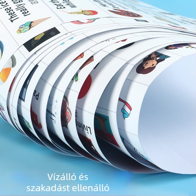 Gyerekeknek szóló angol tanuló matricák — mindennapi élet jelenetei, ragasztóval, aranyos stílus, nyomtatott kivitel (Brand: Jerry; Adhesive: Yes; Style: Cute; Craft: Printing)