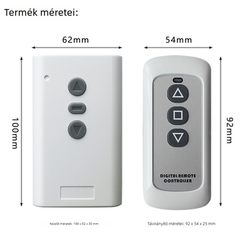 AC220V motorhoz kétirányú távirányítós kapcsoló – előre és hátra; kivetítőképernyők és finom mozgású függönyök számára