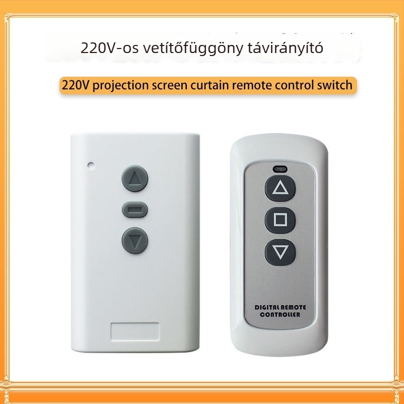 AC220V motorhoz kétirányú távirányítós kapcsoló – előre és hátra; kivetítőképernyők és finom mozgású függönyök számára