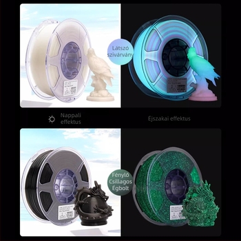 PLA filament 3D nyomtatáshoz, világító, 1 kg