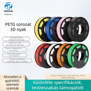 PETG filament 3D nyomtatáshoz — élelmiszerbiztos PETG, nagy sebességű nyomtatás, kompatibil PLA-hoz, sűrűség 1,24 g/cm³