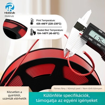 PETG filament 3D nyomtatáshoz — élelmiszerbiztos PETG, nagy sebességű nyomtatás, kompatibil PLA-hoz, sűrűség 1,24 g/cm³