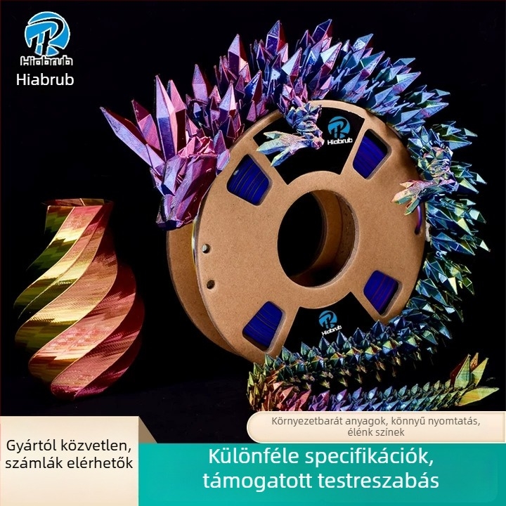 PLA selyemgradients filament, kerek keresztmetszet, 330 m hosszú, korong alakú megjelenés, Silk PLA sorozat 3D nyomtatáshoz, eredet: Kína