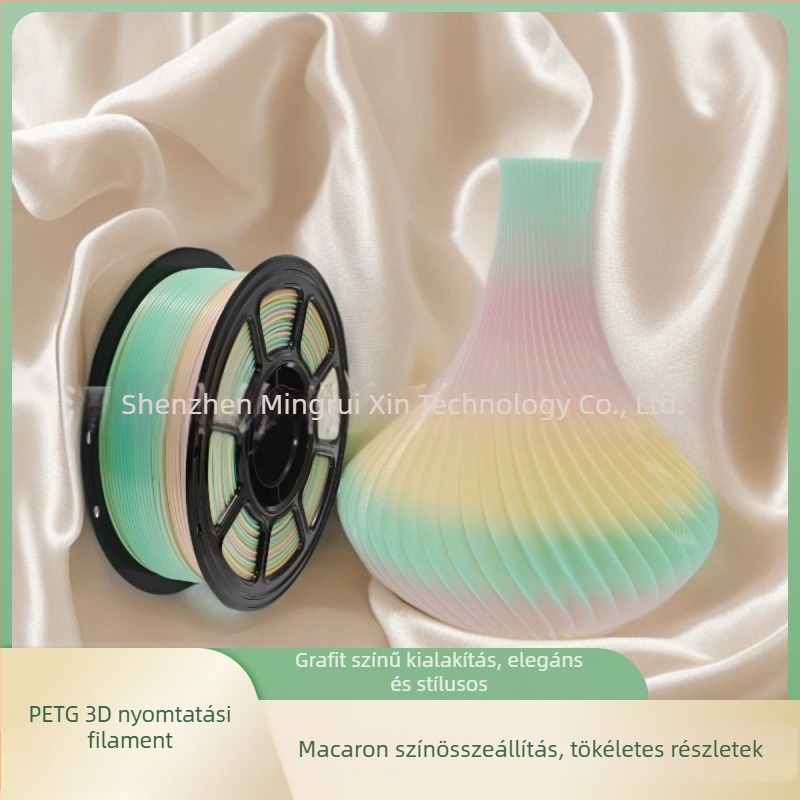 PETG 3D nyomtató filament Rainbow Macaron Gradient, 1,75 mm, 1 kg, Tuozhu AMS-hez