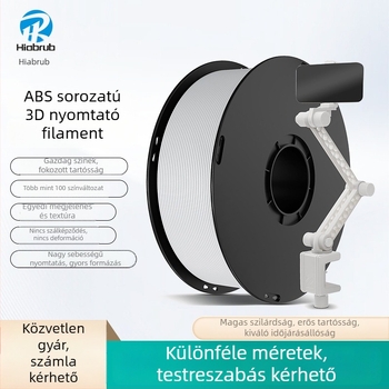ABS 3D nyomtató filament, kör keresztmetszet, átlátszó, nagy szívósság és szilárdság, magas hőmérséklet-állóság